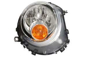 Far fata Dreapta (halogen, H4/PY21W, electric, cu motor, culoare insert: cromat, culoare semnalizator: galben) potrivit MINI (R56), (R57), CLUBMAN (R55), CLUBVAN (R55) - Img 1