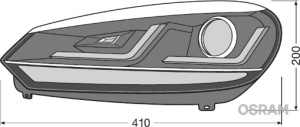 Far fata Dreapta/Stanga (xenon, D8S/LED, culoare insert: cromat, culoare semnalizator: galben) potrivit VW GOLF 6 potrivit VW - Img 2