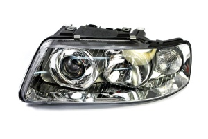 Far fata Stanga (H1/H7, electric, fara motoras, culoare insert: cromat) potrivit AUDI A3