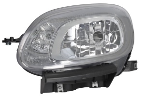 Far fata Stanga (H4, electric, cu motor, culoare insert: cromat, culoare semnalizator: alb) potrivit FIAT PANDA, PANDA/HATCHBACK - Img 1