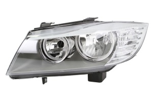 Far fata Stanga (H7/H7, electric, fara motoras, culoare insert: negru) potrivit BMW 3 (E90), 3 (E91) - Img 1