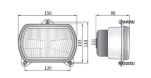 Far stanga/dreapta (H4, main bulb seal, culoare insert: crom platinat) potrivit CASE IH 2000, FARM; EICHER 3000, 4000, WOTAN I; FIAT 400, 45-XX, 50-XX, 55-XX, 60-XX, 70-XX, 72-XX, 80-XX, 82-XX; FORD 3000 - Img 3