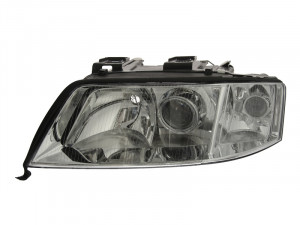 Far Stanga (H1/H7, electric, fara motoras, culoare insertie: cromat, culoare semnalizator: transparent) potrivit AUDI A6 C5, ALLROAD C5 1999-2000