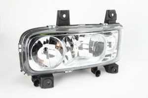 Far Stanga (H1/H7/W5W, electric, fara motoras, cu lumina de ceata, lampa anti-ceata, culoare insert: cromat) potrivit MERCEDES ATEGO 2, ATEGO 3 dupa 2004