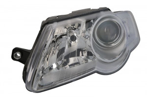 Far Stanga (H7/H7, electric, cu motor, culoare insertie: cromat/negru) potrivit VW PASSAT B6