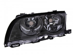 Far Stanga (H7/H7, electric, cu motor, culoare insertie: titan) potrivit BMW 3 (E46)