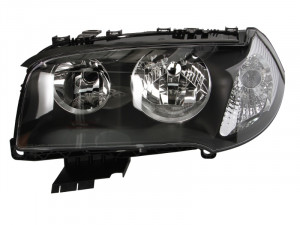 Far stanga potrivit BMW X3 2004-2007 - (H7, reglaj electric, cu motoras, fundal negru)