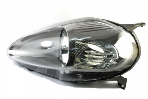Far stanga potrivit FIAT PUNTO 2005-2018 - (H4, electric, cu motoras, fundal cromat)