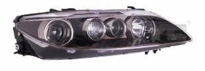 Far stanga potrivit MAZDA 6 2005-2008 - (H1/H3, electric, cu motoras, fundal negru)
