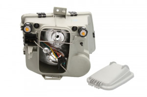 Far stanga potrivit MERCEDES VITO (638) - (H1/H4, pneumatic, fundal argintiu) - Img 2