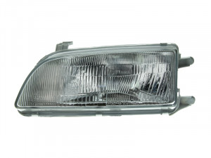 Far stanga potrivit SUZUKI SWIFT 1989-2005 - (H4, mecanic, fundal argintiu, fundal transparent)