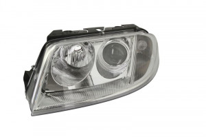 Far stanga potrivit VW PASSAT 2000-2005 - (H7, reglaj electric, fundal argintiu)
