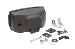 Far universal stanga/dreapta (faza lunga, H3/T4W, 12/24V, latime 220mm, inaltime 123mm, albastru, plastic, negru, lumini pozitie, lungime cablu: 150mm) - Img 2