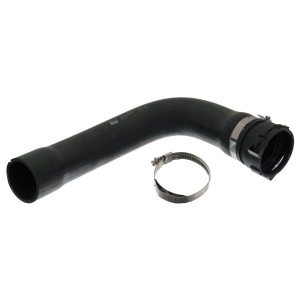 Furtun radiator (cu o paranteza si cleme, 55mm, lungime: 390mm) potrivit SCANIA 4, R I, T DC16.01-DT16.08 01.96-05.19 - Img 2