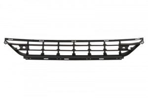 Grila bara fata potrivit VOLVO XC60 I 2008-2017 - (cu gauri senzori parcare, plastic, negru)