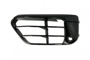 Grila bara fata stanga potrivit BMW X1 2015-2019 - SPORT, cu locas senzori, plastic, negru lucios)