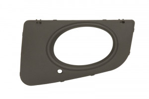 Grila bara Stanga cu locas proiector, plastic, gri inchis potrivit VW CRAFTER 30-35, CRAFTER 30-50 2006-2016 2011-2017