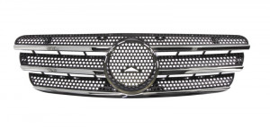 Grila fata crom/negru potrivit MERCEDES M W163 2.3-5.4 1998-2005 pana in 2005