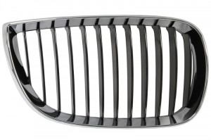 Grila radiator Dreapta potrivit BMW 1 (E81), 1 (E87) 1.6-3.0 2004-2012 pana in 2007 - (deschis, crom/negru)