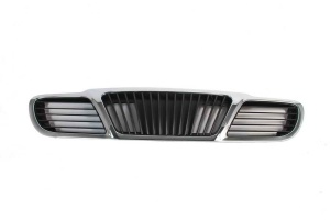 Grila radiator potrivit DAEWOO LANOS 1997-2008 - (crom/negru)