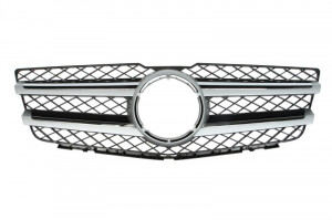 Grila radiator potrivit MERCEDES GLK (X204) 2.2D-3.5 2008-2012 (2 dungi, crom/negru)
