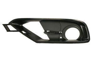 Grila ventilatie bara fata dreapta potrivit BMW 3 F30, F31, F80 2011-2015 - (cu orificii pentru sipci, negru-mat, SPORT)