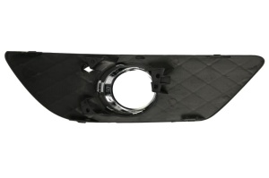 Grila ventilatie bara fata dreapta potrivit MERCEDES C-KLASA W204 2011-2013 - (cu rama, cu orificii lampa ceata, negru-mat/crom) - Img 2