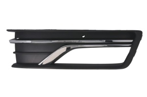 Grila ventilatie bara fata dreapta potrivit VW PASSAT B7 FL USA 2016-2019 - (cu dungă acoperită cu crom, cu orificii lampa ceata, plastic, negru/crom)