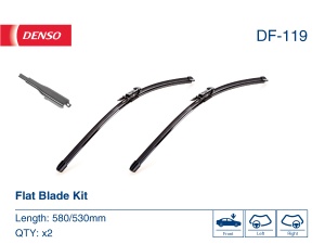 Lamela stergator fata (2buc) Flat Blades 580/530mm potrivit MITSUBISHI ECLIPSE IV; SMART FORTWO 04.05- - Img 4