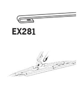 Lamela stergator spate (1 buc.) ExactFit 280mm potrivit CADILLAC CTS SPORT; FORD C-MAX, FIESTA V, FOCUS I, FOCUS II, FOCUS II/KOMBI, FOCUS I/KOMBI, FUSION, MONDEO II, MONDEO III; NISSAN JUKE 10.81- - Img 3