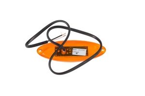 Lumina clarificare lumini stanga/dreapta, portocaliu, LED, inaltime 44mm; latime 124mm lungime cablu 200mm, 24V (rama portocalie) - Img 2