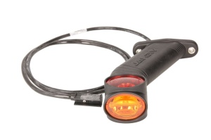 Lumina clarificare stanga, portocaliu/rosu/alb, LED, suprafata, lungime cablu 1500mm, cu brat lung, 12/24V (cu clema pentru fir plat) - Img 3