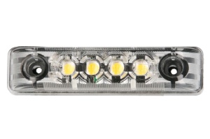 Lumina delimitare stanga/dreapta, alb, LED, inaltime 11mm; latime 65mm; adancime 16mm, surub, 12V - Img 1