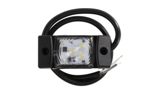 Lumina delimitare stanga/dreapta, alb, LED, inaltime 32mm; latime 71mm; adancime 18mm lungime cablu 450mm, fara prindere, 12/24V - Img 1