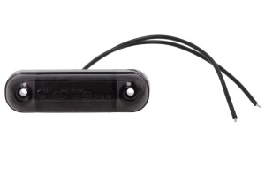Lumina delimitare stanga/dreapta, forma: oval, portocaliu/fumuriu, LED, inaltime 24mm; latime 84mm; adancime 25mm lungime cablu 240mm, 12/24V (IP6K9K) - Img 1