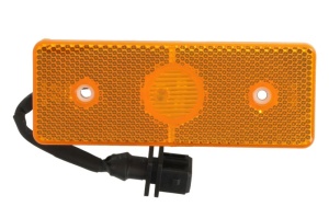 Lumina delimitare stanga/dreapta, portocaliu, LED, inaltime 41mm; latime 120mm; adancime 7mm lungime cablu 150mm, fara prindere, 24V (cu fire, conector: AMP 2PIN) potrivit MERCEDES - Img 1