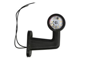 Lumina delimitare stanga, negru/alb, LED lungime cablu 230mm, pe brațul mediu-lung, 12/24V - Img 1