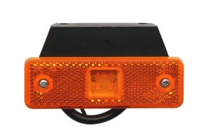 Lumini clarificare stanga/dreapta, portocaliu, LED, inaltime 31mm; latime 98mm; adancime 27mm, în relief, lungime cablu 280mm, cu cuier, 12/24V - Img 1