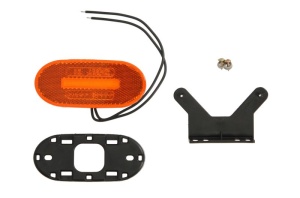 Lumini clarificare stanga/dreapta, portocaliu, LED, inaltime 46,5mm; latime 106,5mm; adancime 21,8mm, în relief, lungime cablu 220mm, cu cuier, 12/24V - Img 1