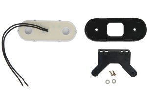 Lumini clarificare stanga/dreapta, rosu, LED, inaltime 49mm; latime 124mm; adancime 20mm, în relief, lungime cablu 220mm, cu cuier, 12/24V (tip: neon) - Img 2