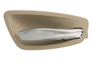 Maner usa fata potrivit BMW Seria 1 2007-2014 - /spate dreapta interior, bej/crom