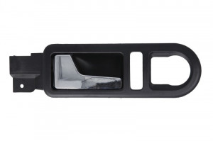 Maner usa Fata Stanga (interior, 2 orificii, crom/negru) potrivit VW NEW BEETLE 1.4-3.2 01.98-10.10 - Img 1