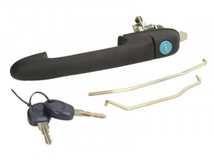Maner usa Stanga Fata potrivit FIAT BRAVA, BRAVO I 1995-2002 - (cu cheie; exterior, cu incuietoare; negru)