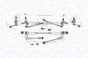 Mecanism stergator parbriz Fata (fara motoras) potrivit FIAT PANDA 09.03- - Img 3