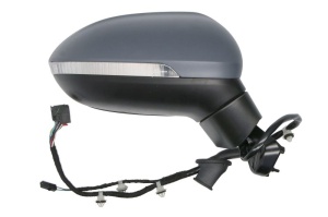 Oglinda dreapta electric, convex, cu incalzire, asistent schimbare benzi, grund, cu semnalizator potrivit VW PASSAT B8, PASSAT B8 FL 08.14-09.23 - Img 2