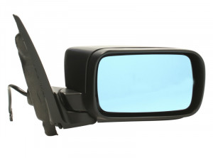 Oglinda dreapta potrivit BMW Seria 3 2001-2006 - electrica, asferic, incalzita, albastra, grunduita
