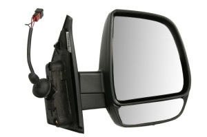 Oglinda exterioara dreapta potrivita Fiat DOBLO II; Opel COMBO D 2014-2022 - convexa, captuseala, cu senzor de temperatura, dublu
