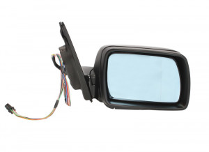 Oglinda laterala Dreapta electrica, asferica, incalzita, albastru, pliabil electric potrivit BMW X5 E53 - Img 1