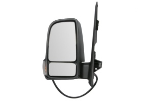 Oglinda laterala Dreapta potrivit MERCEDES SPRINTER 907/910/eSprinter dupa 2018 - (electric; convexa, cu incalzire; mic de statura; pliabil electric, cu indicator; bec w16w)