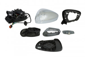 Oglinda laterala Stanga electric, convexa, incalzita, crom, pliabil electric potrivit CITROEN C3 I, C3 II, C5 II, C5 III, DS3 - Img 2
